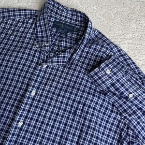 Men's Ralph‎ Lauren XL Blake Long Sleeve Button Down Shirt Blue Plaid Pocket
